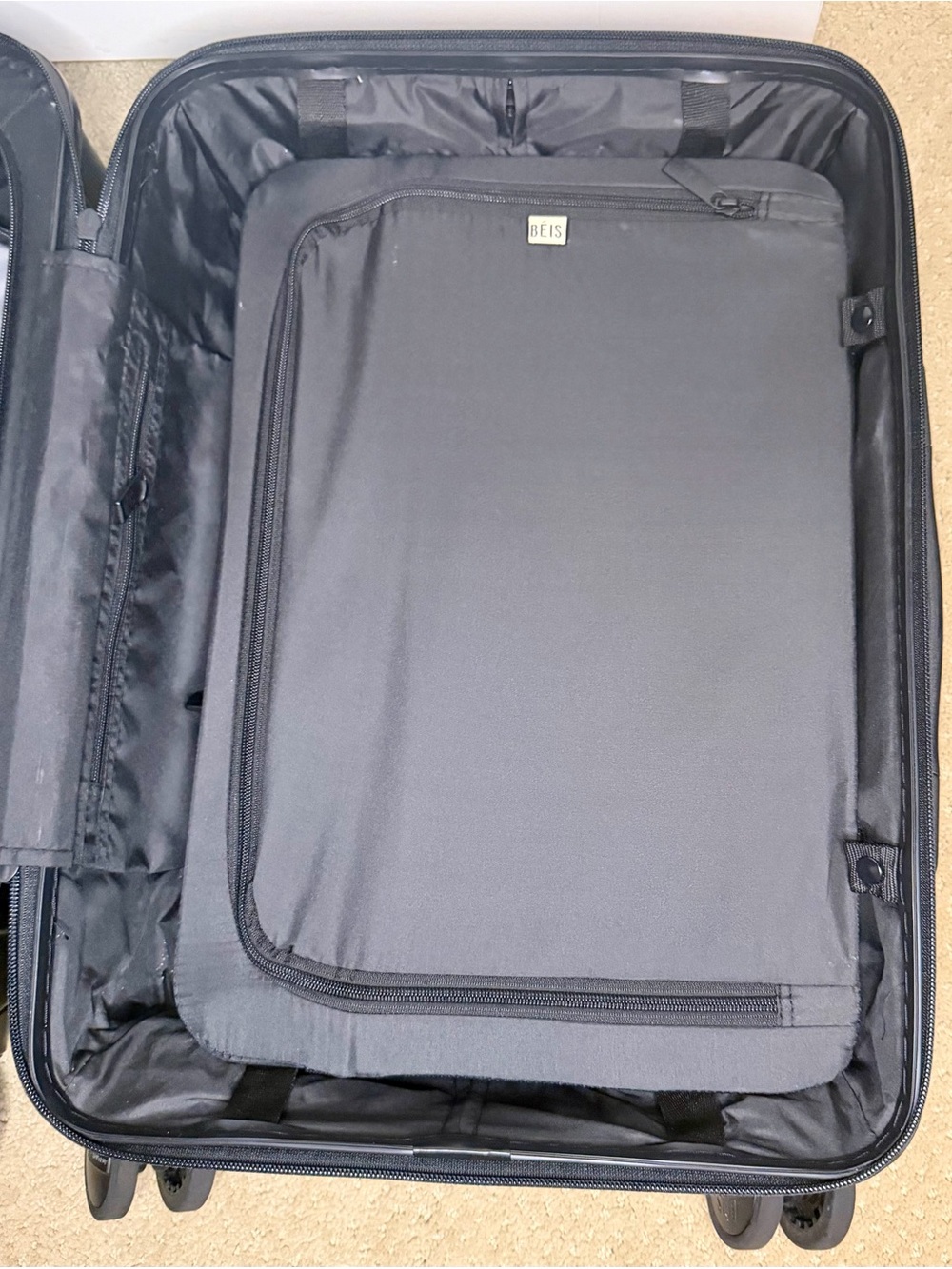 BEIS Black Small Carry-On Spinner Suitcase - Picture 9 of 15
